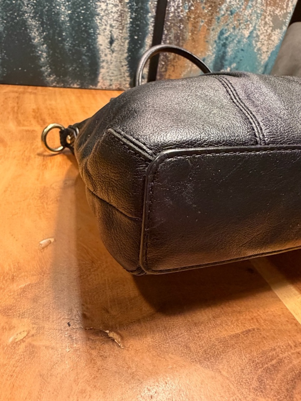 Coach Classic 2012 Black Leather Madison Sophia Satchel Gold (VGUC) - Picture 12 of 16